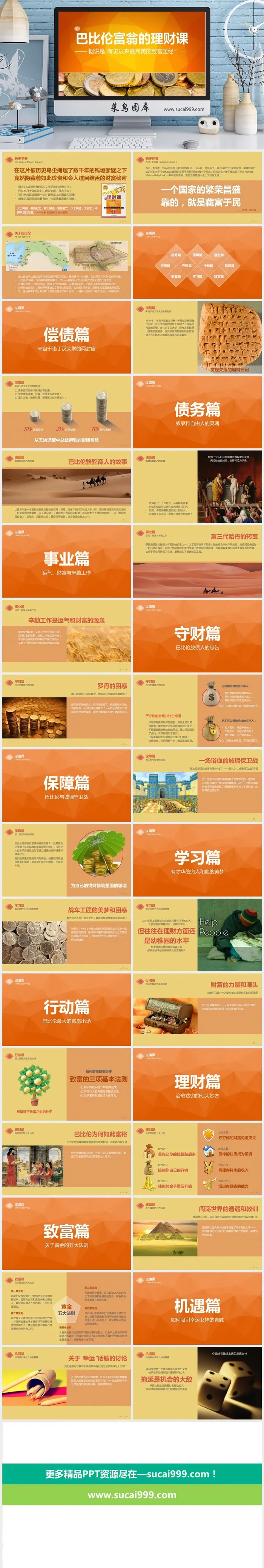 清新 简洁 理财课 PPT模板