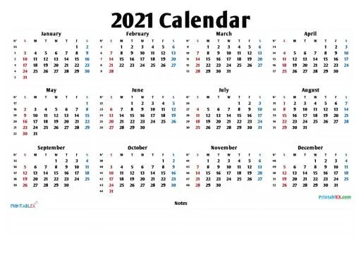 2021 年日历 PNG免抠(1281x906)