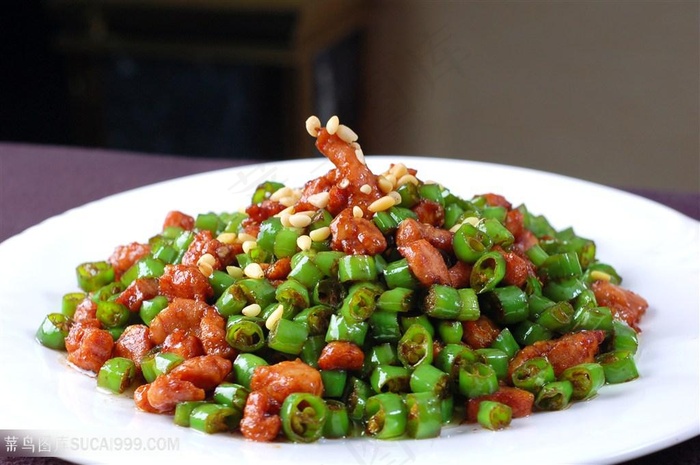 青椒爆仔兔中华美食摄影图