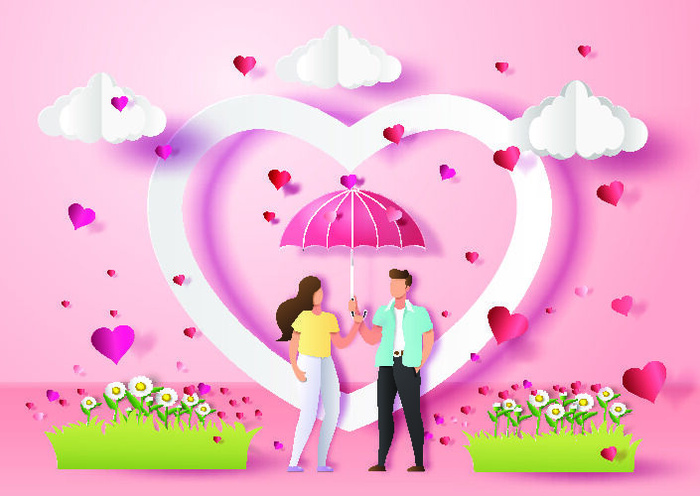 2.14情人节高端大气矢量插画