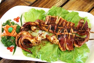 烧烤美食烤肉街边小吃油炸烤鱿鱼烧烤店图片