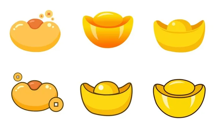 矢量虎年金元宝cdr矢量模版下载