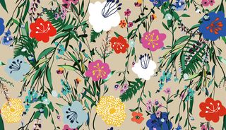 花卉唯美手绘花朵面料纹理手机壳布料面料印花服装矢量图案素材