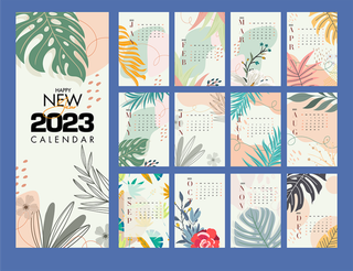 2023日历 2023年挂历 兔年日历 