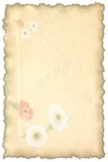 复古花卉纸张背景图片