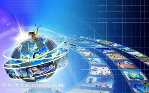 创意地球拼图科技背景