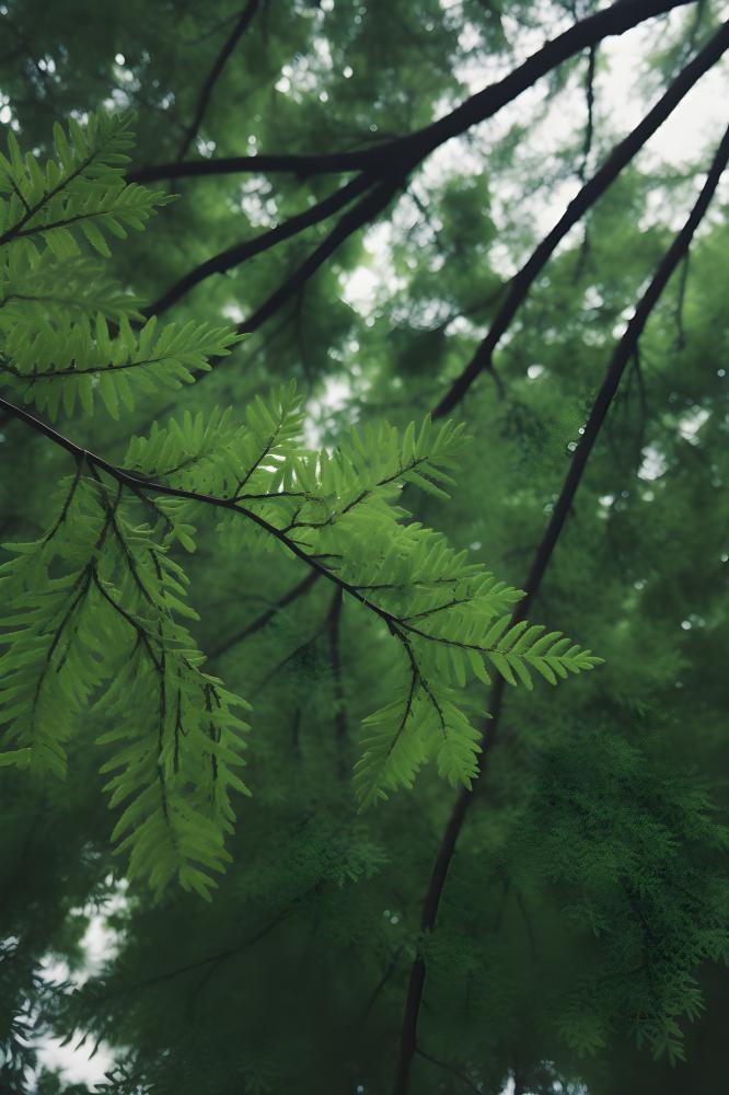 树枝绿色质感摄影