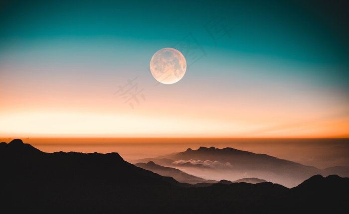 傍晚黄昏风景唯美意境图片