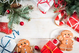 圣诞节垂直画幅场景圣诞装饰圣诞球姜饼人(18)