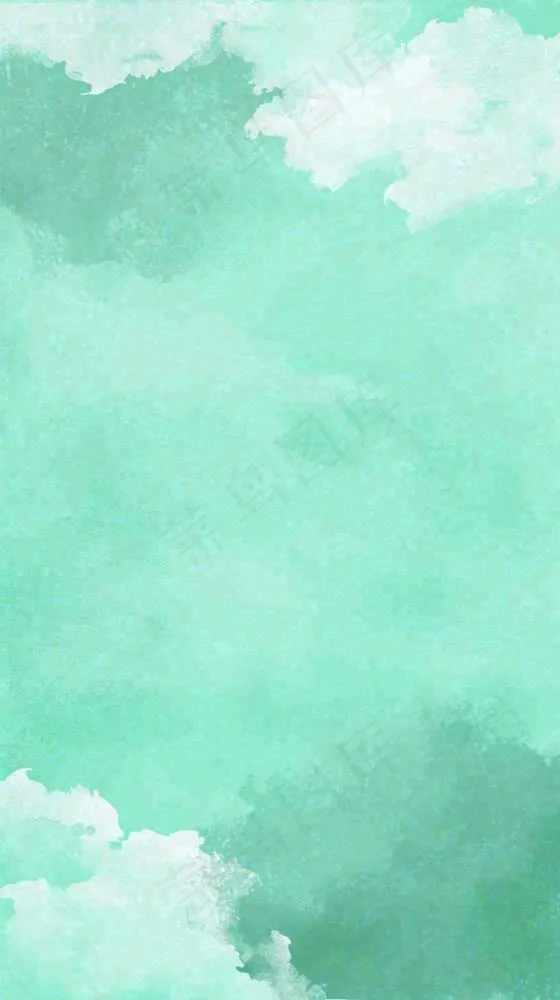 意境绿色水墨纹理背景(816x1456)