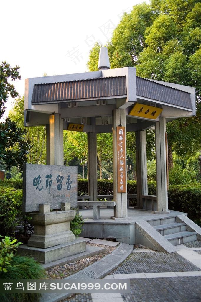 杭州西湖亭子素材