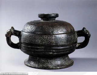 传统工艺-黑亮的青铜酒杯