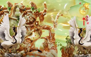 雕塑玉雕背景风景