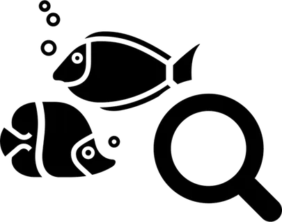 放大镜鱼剪影现代农业