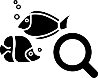 放大镜鱼剪影现代农业