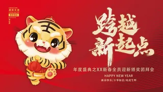 年会新年企业年会展板舞台背