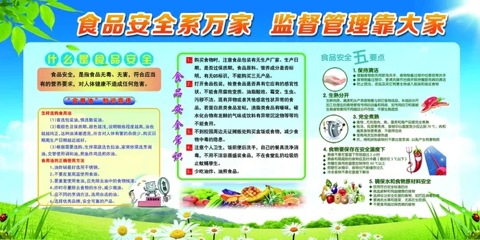 食品安全系万家世界食品 安全日 保障食品安全 构筑健康未来psd模版下载