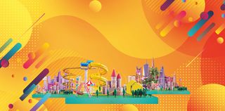 游乐场炫酷背景图片