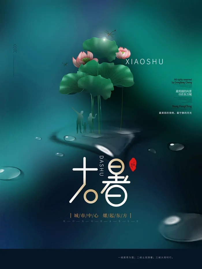 传统节日大暑海报