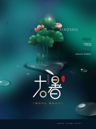 传统节日大暑海报