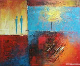 抽象水彩艺术挂画