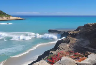 蓝色自然风大海壁纸5