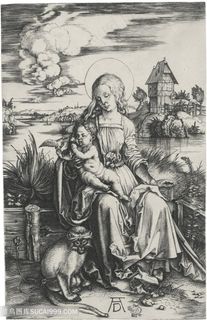 拉斐尔手绘母子圣母