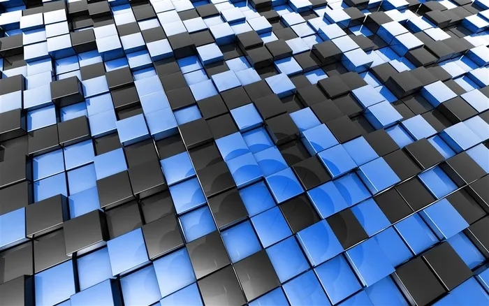 3D光滑立体方块背景高清图片