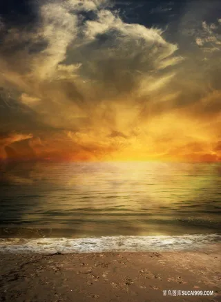 唯美海边日出夕阳壁纸