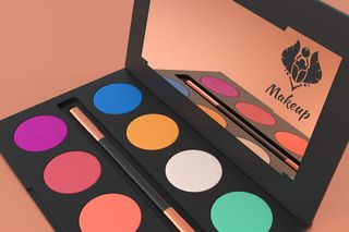 眼妆盘logo样机模板