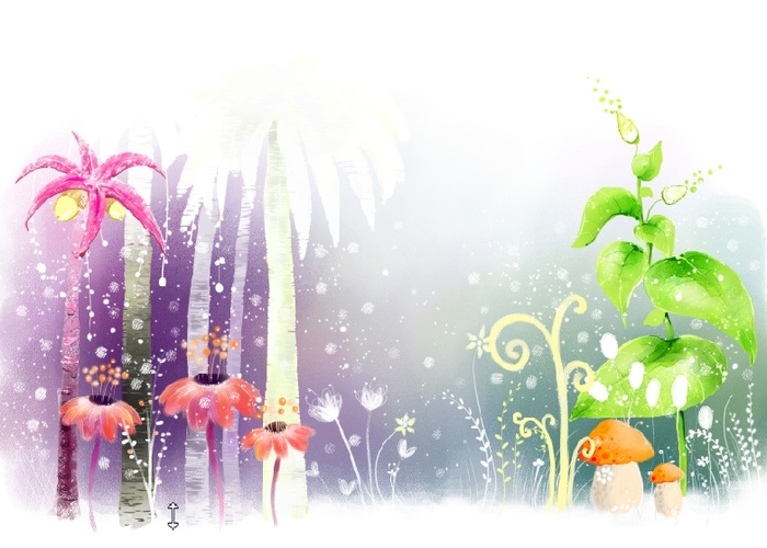 手绘卡通儿童背景墙