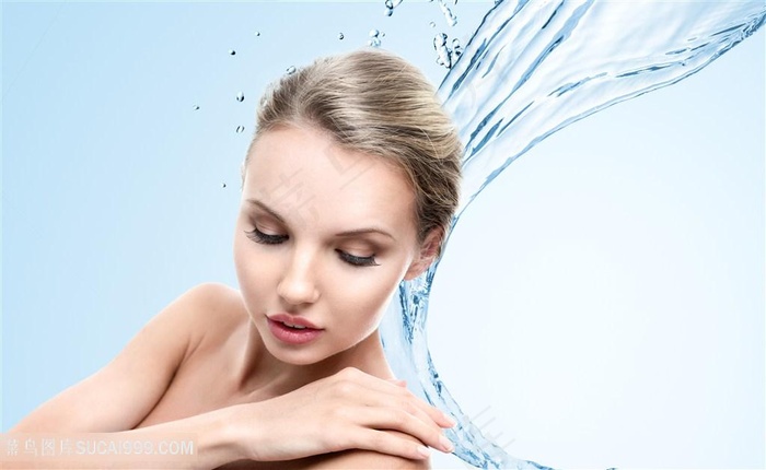 水纹美女创意高清图片