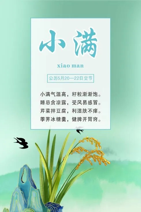 中国传统文化 二十四节气 小满cdr矢量模版下载