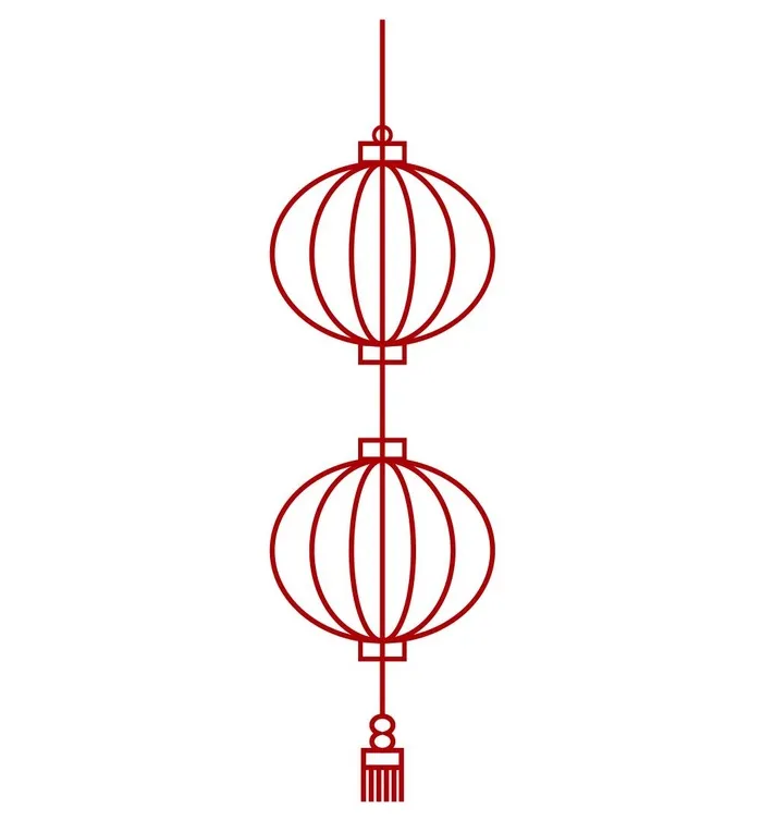 矢量红灯笼cdr矢量模版下载