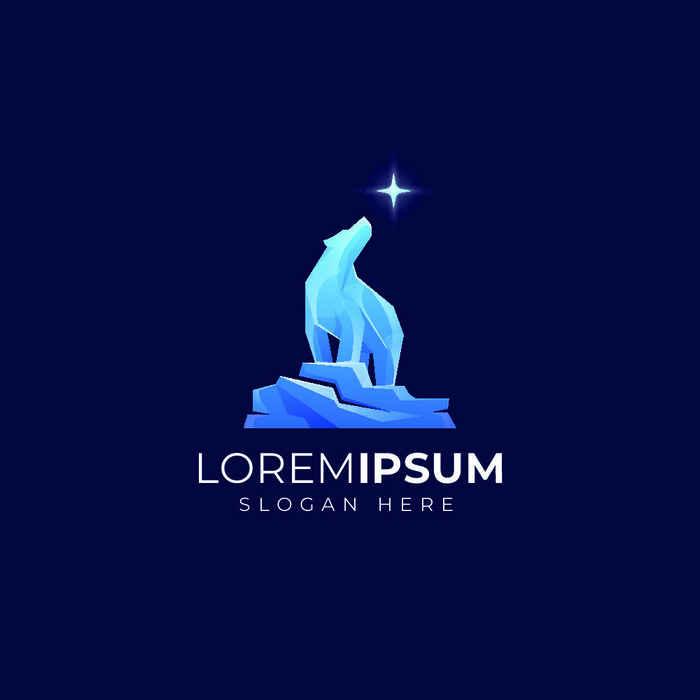 动物形象几何图形状鸟类狗狗渐变LOGO标志ai矢量源文件设计素材eps,ai矢量模版下载