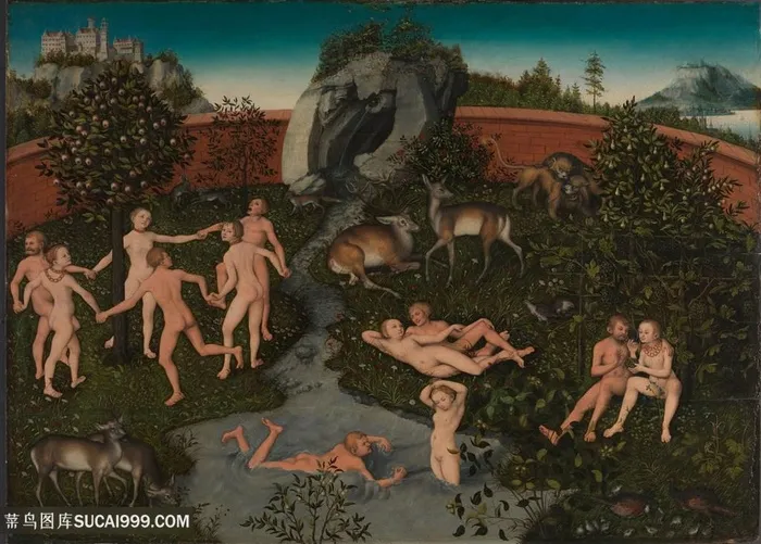 卢卡斯 · 克拉纳克，长者，黄金时代手绘插画