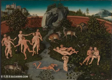 卢卡斯 · 克拉纳克，长者，黄金时代手绘插画