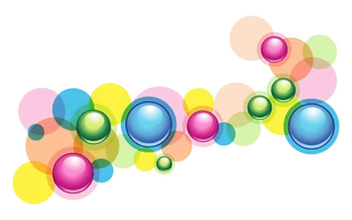 圆点立体彩色堆叠