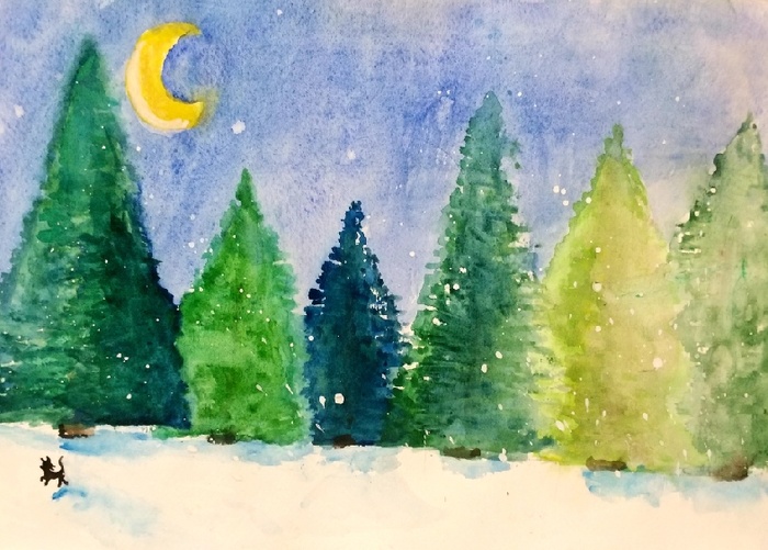 圣诞节雪花装饰风景