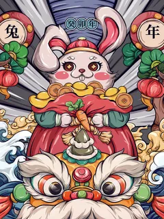 2023兔年国朝春节海报背景