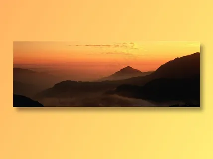 山岭黄昏云彩风景 山岭黄昏云彩风景