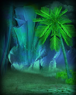 水彩绿色林木背景