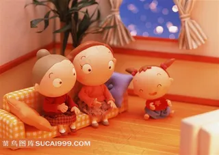 卡通漫画一家人图片