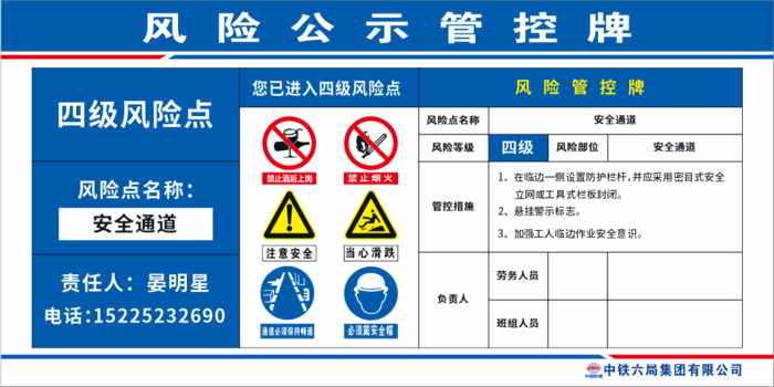 安全通道四级风险点cdr矢量模版下载