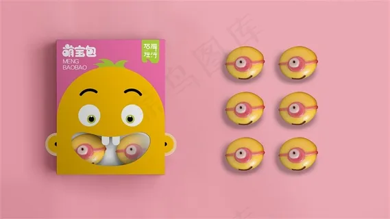 可爱的卡通包子包装设计