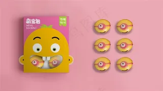 可爱的卡通包子包装设计