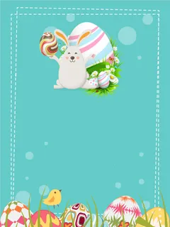 复活节元素海报背景