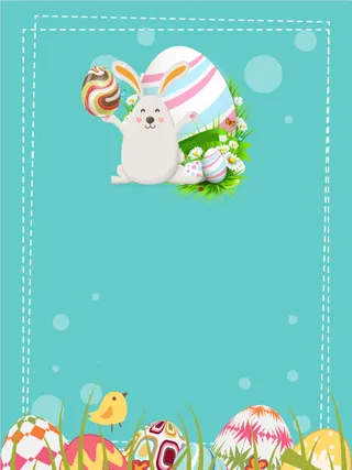 复活节元素海报背景