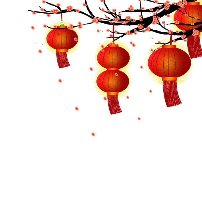 对联灯笼附件装饰新年psd模版下载
