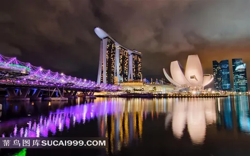 新加坡迷人城市夜景摄影素材 新加坡迷人城市夜景摄影素材